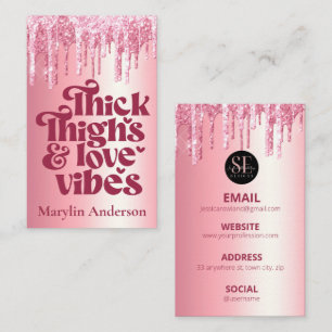 CARTE DE VISITE ÉPAISSEUR ET AMOUR VIBES VALENTINES PARTIES SCINTI