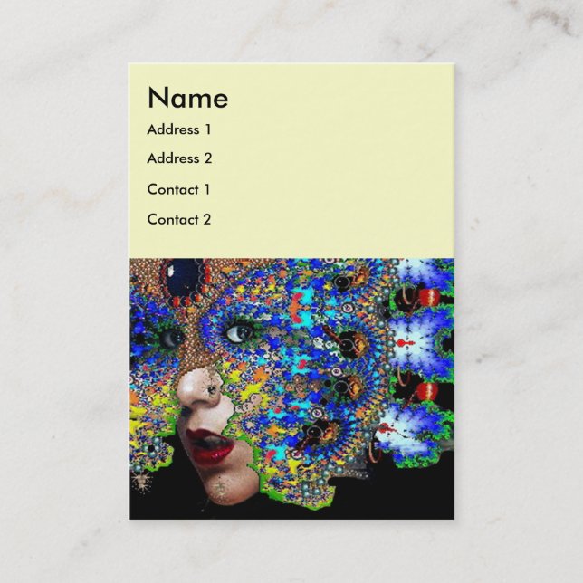 Carte De Visite EPHÉMÈNE Bleu blanc noir (Devant)