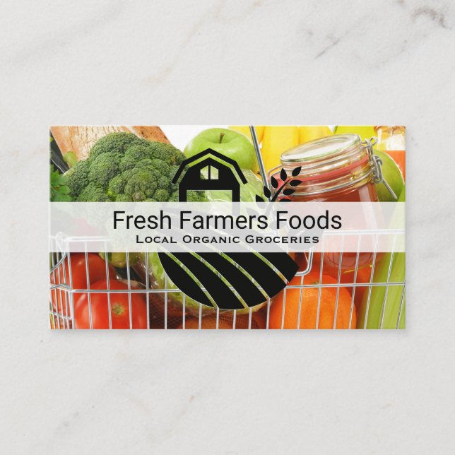 Carte De Visite Épicerie | Produire dans le panier (Devant)