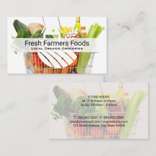 Carte De Visite Épicerie   Produire dans le panier   Service alime