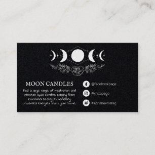 Carte De Visite Épidémie de bougie de la phase de la lune