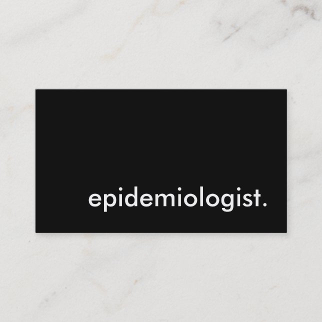 Carte De Visite épidémiologiste. (Devant)