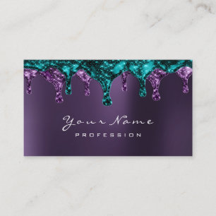 Carte De Visite Épilation de cire : clous Turquoises Violet pourp