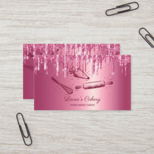 Carte De Visite épingle à rouler & whisky cupcake Boulangerie Déch