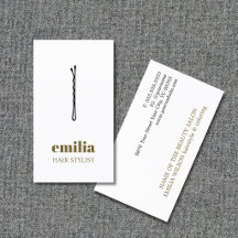 Épinglette de cheveux minimaliste blanche or antiq