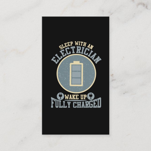 Carte De Visite Épouse d'électricien Épouse Mari de technicien en  (Devant)