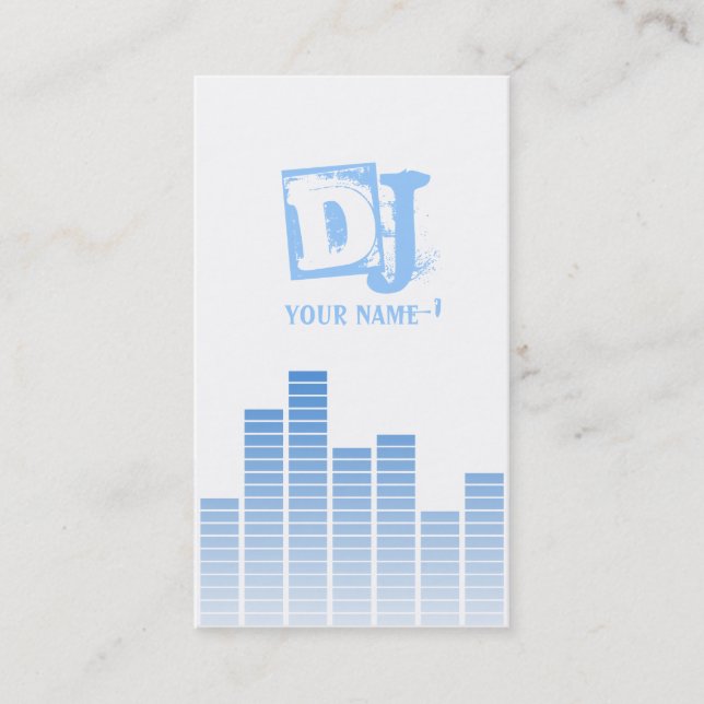 Carte De Visite Equaliseur bleu (Devant)