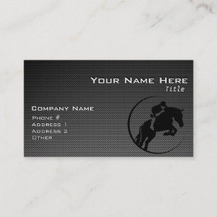 Carte De Visite Équestre en fibre de carbone Faux