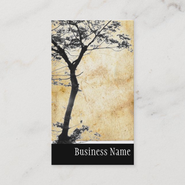 Carte De Visite Équilibre l photographie d'arbre de zen de nature (Devant)