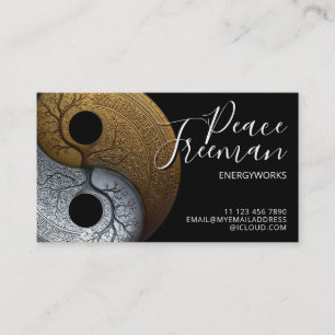 Carte De Visite Équilibre Sacré Symbole Yin Yang