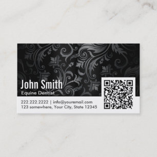 Carte de visite équin de dentiste de code de