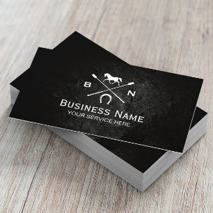 Carte De Visite Équine équitation équitation Équestre Logo personn