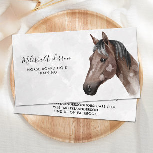 Carte De Visite Equine Horse Personnalisé Equestre Aquarelle