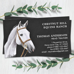 Carte De Visite Equine Horse Professionnel Equestre Personnalisé
