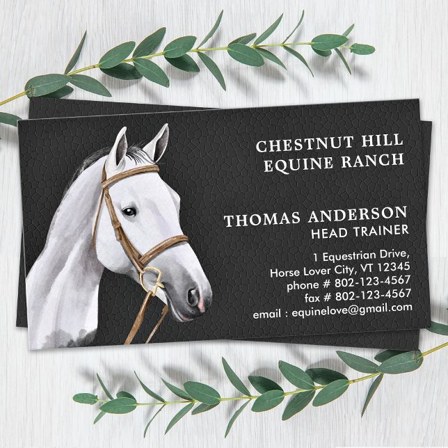 Carte De Visite Equine Horse Professionnel Equestre Personnalisé (Créateur téléchargé)