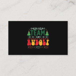 Carte De Visite Équipe de cadeaux de Noël Rudolf