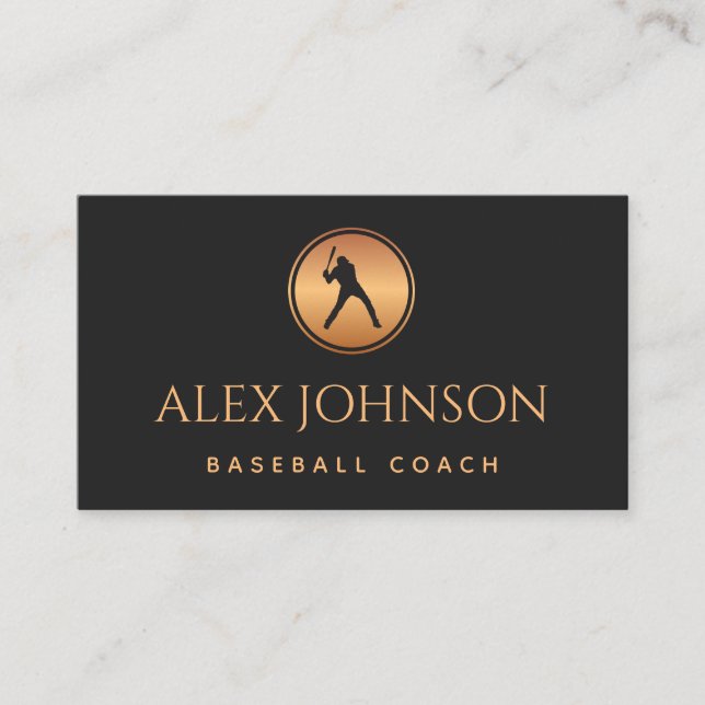Carte De Visite Équipe professionnelle de baseball Coach Agent Gol (Devant)