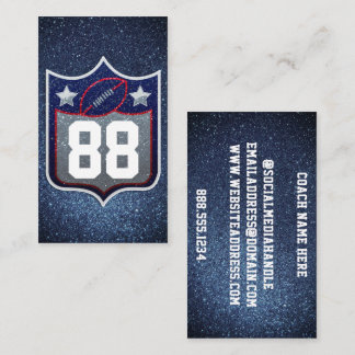 Carte De Visite Équipe Red White et Blue American Football Sports