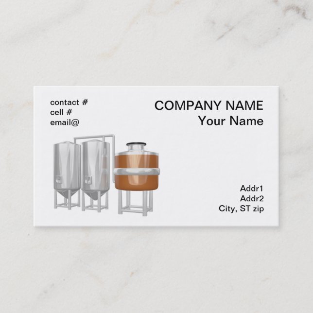 Carte De Visite Équipement de brasserie de bière (Devant)