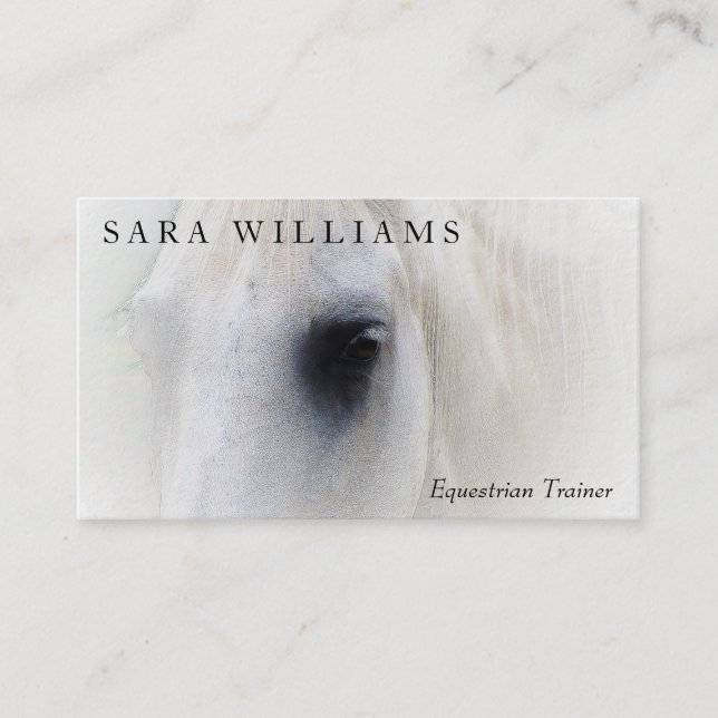 Carte De Visite Équitation équestre d'entraîneur de ferme de (Devant)