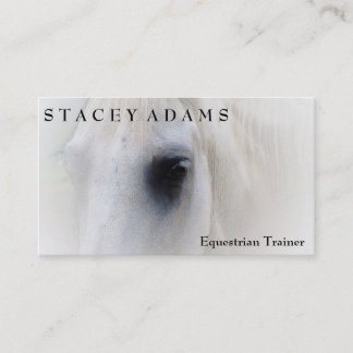 Carte De Visite Équitation équestre d'entraîneur de ferme de