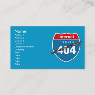 Carte De Visite Erreur Internet 404