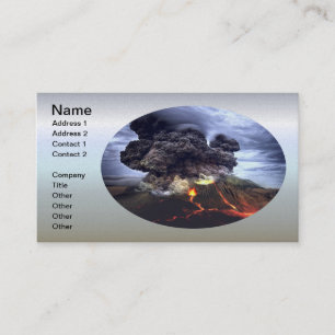 Carte De Visite Éruption du volcan sur la montagne