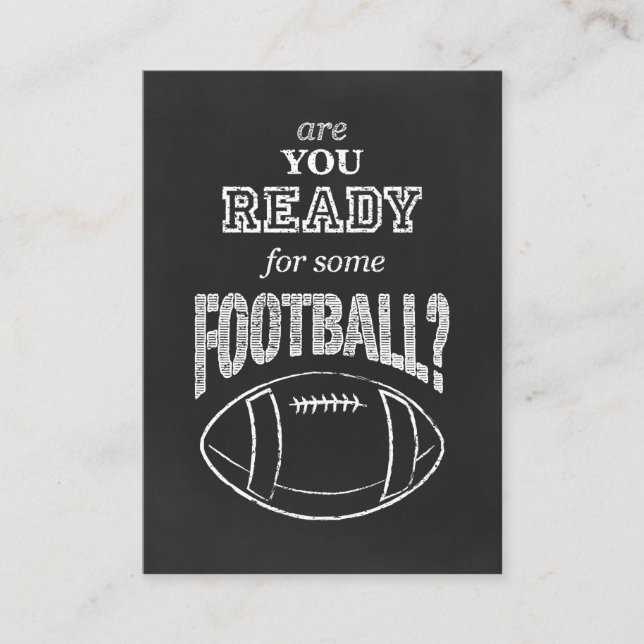 Carte De Visite es-tu prêt pour du football ? (Devant)