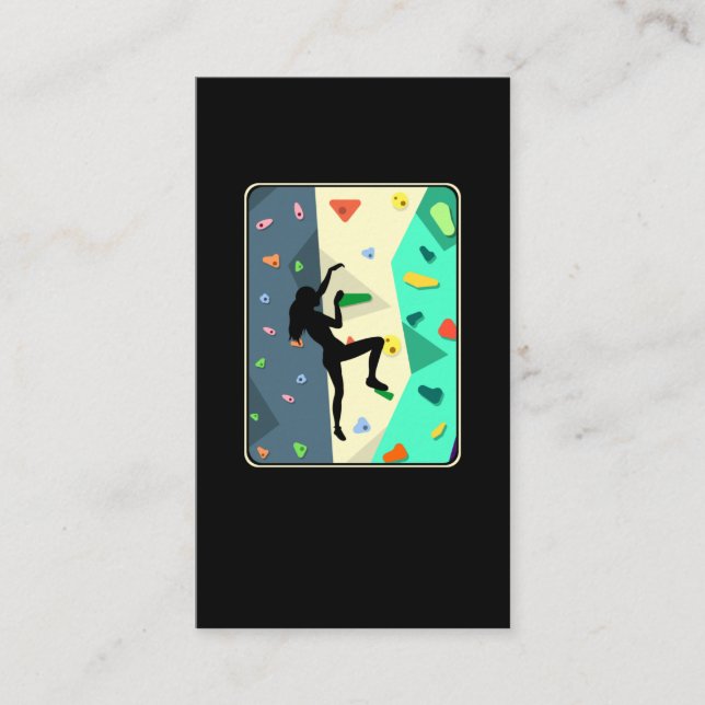 Carte De Visite Escalade murale fille à l'intérieur bouldering fem (Devant)