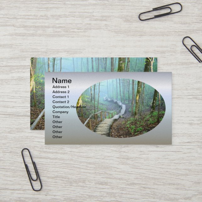 Carte De Visite Escaliers en bois de enroulement par les bois (Devant/Arrière en situation)