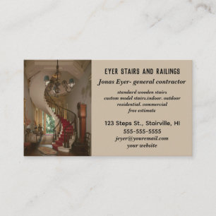 Carte De Visite Escaliers et rails modifiables
