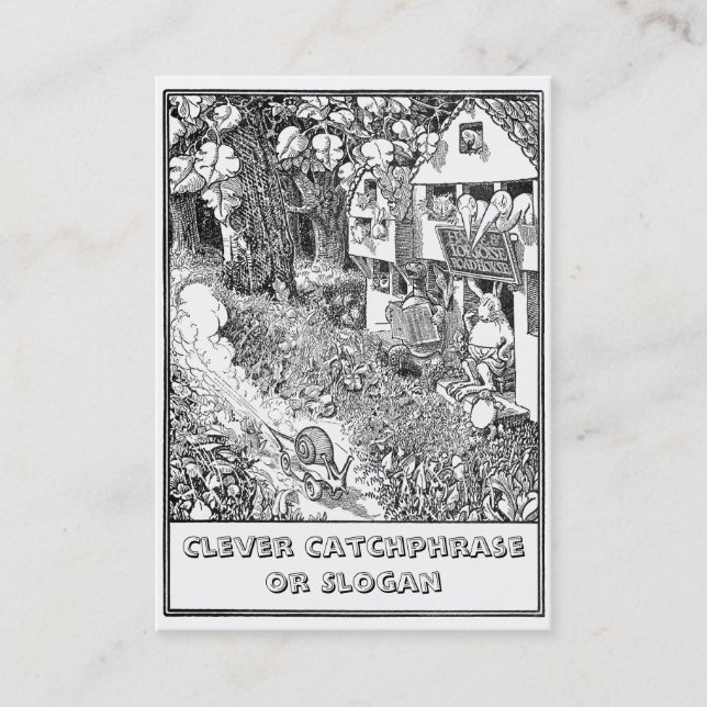 Carte De Visite Escargot rapide sur des roues (Devant)