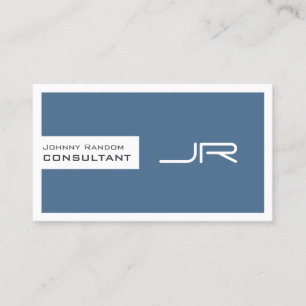 Carte De Visite Espace encadré moderne avec logo et code QR