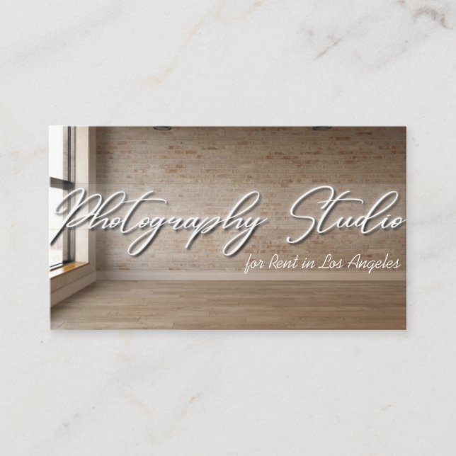 Carte De Visite Espace Studio Photographie à louer (Devant)