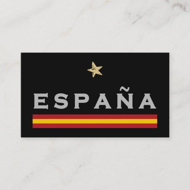 Carte De Visite Espagne maillot de football drapeau espagnol (Devant)