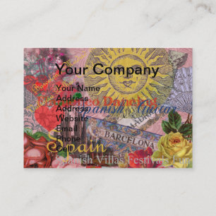 Carte De Visite Espagne Sunshine Espagnol Travel Art