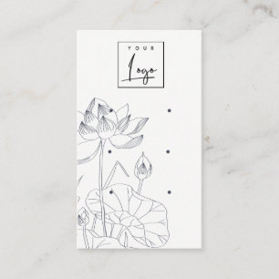 Carte De Visite Esquisse florale Nénuphar minimale 3 Eearing Displ
