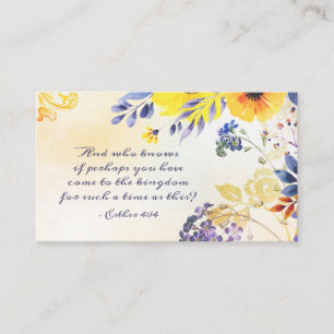 Carte De Visite Ester 4:14 Venez au Royaume pour un tel moment