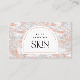 Carte De Visite Esthéticien Beauticien Rose Gold Marble Arch
