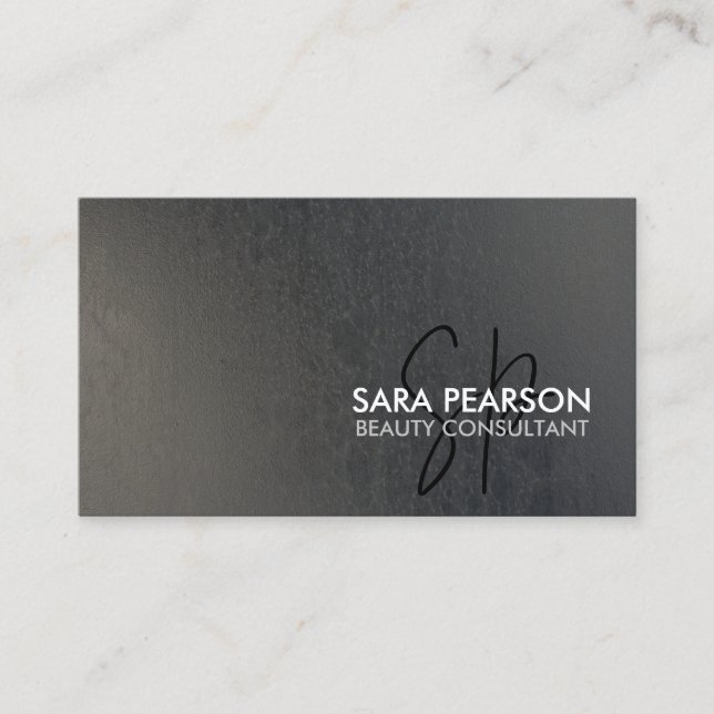 Carte De Visite Esthétique Beautician Monogramme Beauté (Devant)