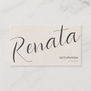 Carte De Visite Esthétique beige simple