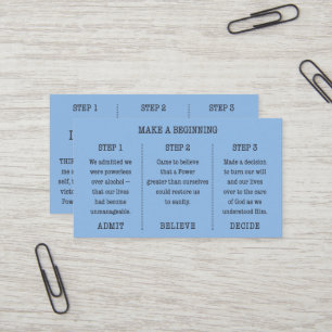 Carte de visite Étapes 1-2-3