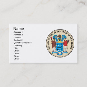 Carte De Visite État du sceau du New Jersey