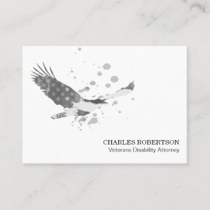 Carte De Visite ** États-Unis Drapeau American Eagle Black White