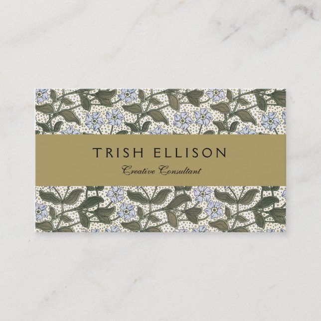 Carte De Visite Été Périwinkel Fleur Plutôt Élégant Floral (Devant)