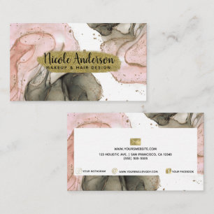 Carte De Visite Ethereal Moody Black Gold Inky Imaginaire Glam