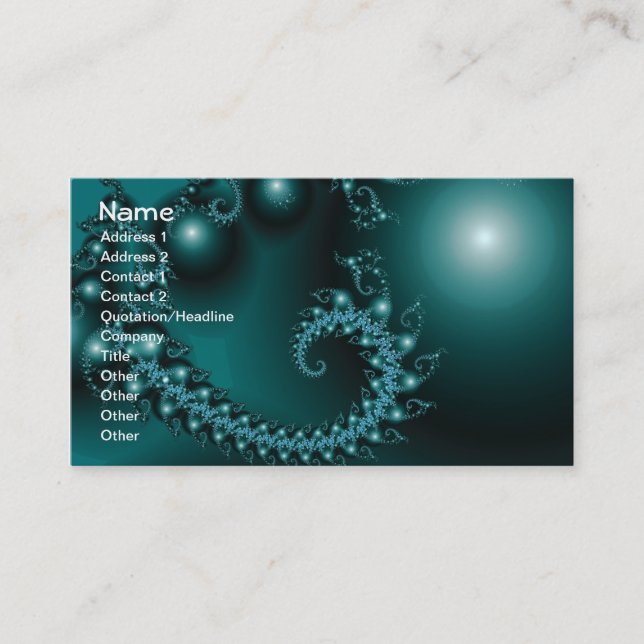 Carte De Visite Étincelle 3 Abstraite Fractal Fine Art (Devant)
