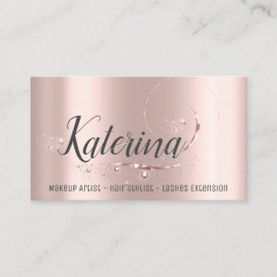 Carte De Visite Étincelle de rose de rose de mèches de salon de