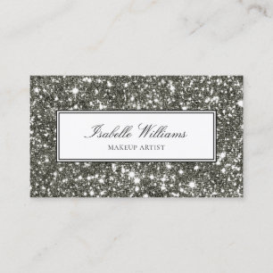 Carte De Visite Étincelle Glamour Faux Diamond Parties scintillant