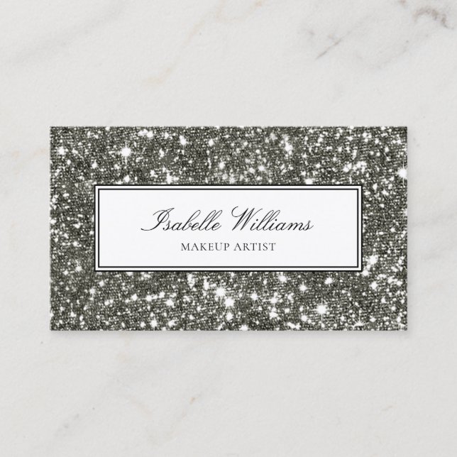 Carte De Visite Étincelle Glamour Faux Diamond Parties scintillant (Devant)